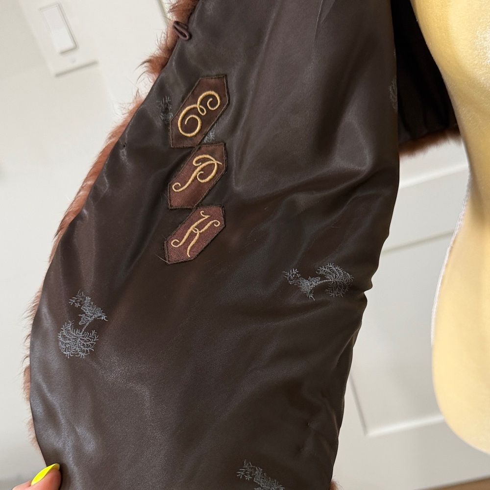 Vintage Brown Fur Wrap Shawl Rankin Santa Ana - Picture 3 of 11